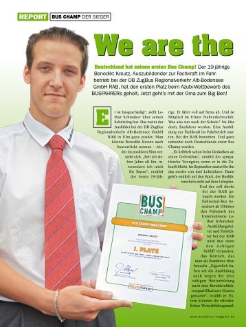 We are the Champio - Werd Busfahrer