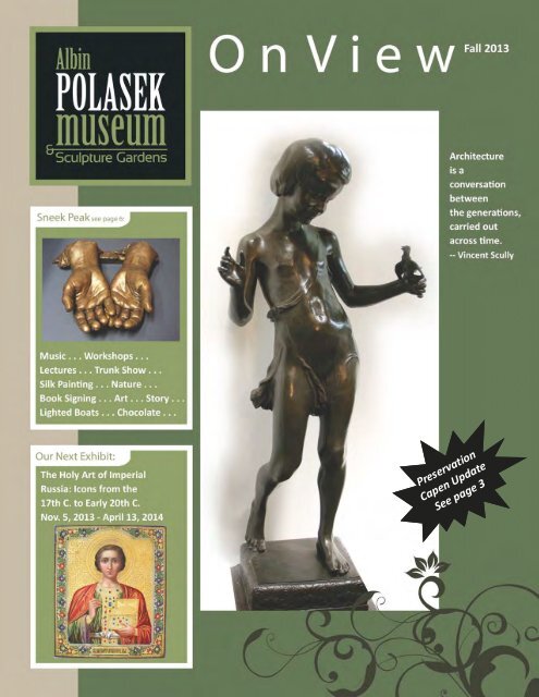 Fall 2013 - The Albin Polasek Museum & Sculpture Gardens