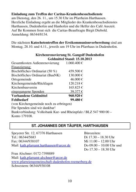 1 Das Unvollkommene lieben und ertragen - Pfarrgemeinde ...