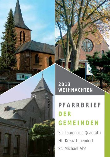 PFARRBRIEF DER GEMEINDEN DER GEMEINDEN