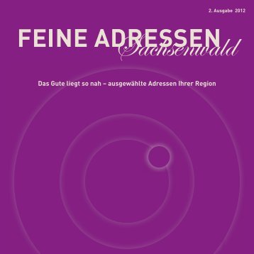 •FA_Ausgabe 2/2012.indd - Feine Adressen Sachsenwald