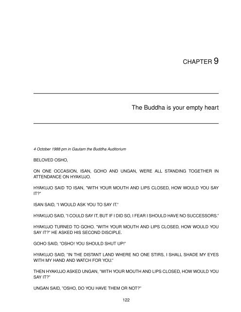 Hyakujo: The Everest of Zen, with Basho's Haikus - Oshorajneesh.com