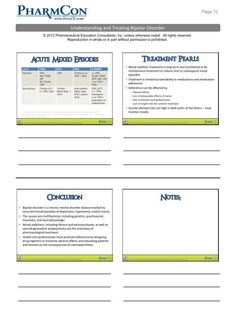 Understanding and Treating Bipolar Disorder - Free CE