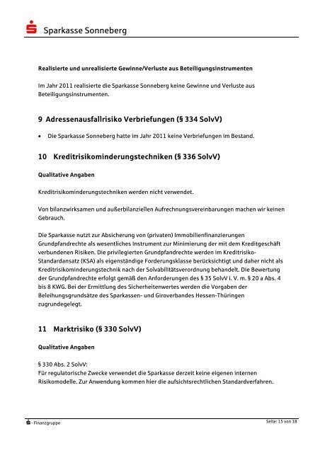 Anwendungsbereich (§ 323 SolvV) - Sparkasse Sonneberg