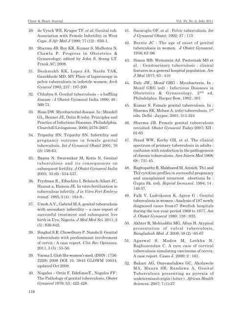 Volume. 35, No. 2 july. 2011 - The Chest and Heart Association of ...