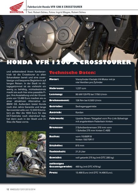 honda vfr 1200 x crosstourer - Wheelies