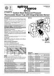 IBPC32 Carbon Steel Balanced Pressure ...  - Spirax Sarco