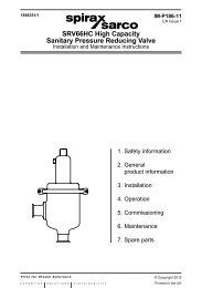 SRV66HC High Capacity Sanitary Pressure ... - Spirax Sarco