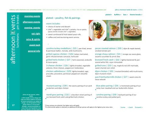Banquet and Catering Menus (PDF) - Embassy Suites