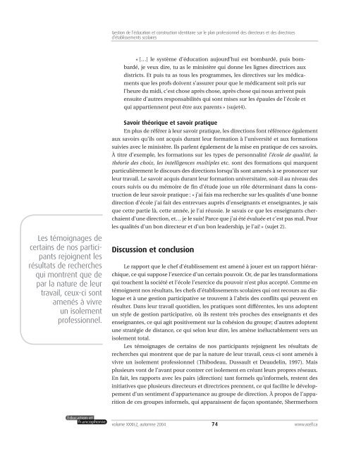 Gestion de l'éducation et construction identitaire sur le plan ... - acelf