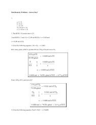 Stoichiometry Problems – Answer Key! 1. a. 2 / 13 b. 13 / 8 c. 13 / 10 ...