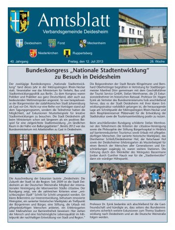 Amtsblatt - KW 28 - Verbandsgemeinde Deidesheim