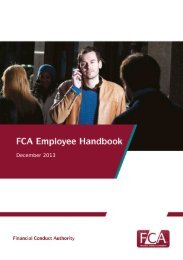 FCA Employee Handbook - Financial Conduct Authority