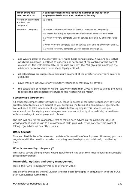 FCA Employee Handbook - Financial Conduct Authority