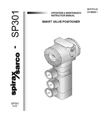 SP301 Smart Valve Positioner - Spirax Sarco