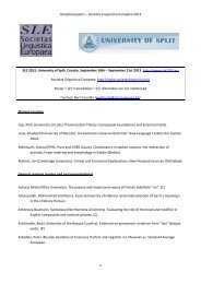Book Of Abstracts 2 2 Sle 2013