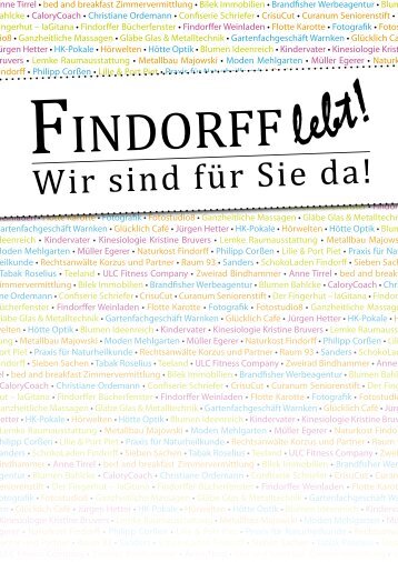 Beachten Sie das neue Magazin der Findorffer Geschäftsleute