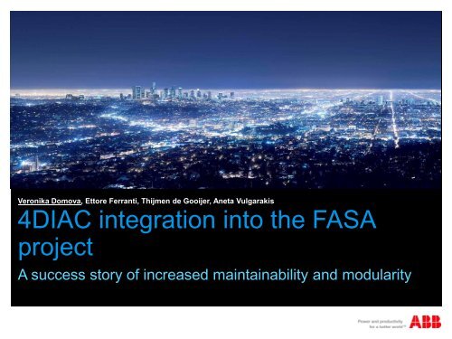 4DIAC integration into the FASA project: a success story of ...