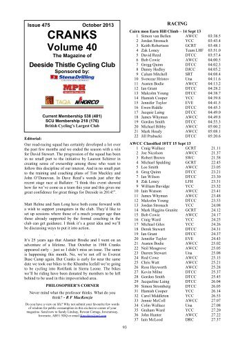 Oct - Deeside Thistle Cycling Club