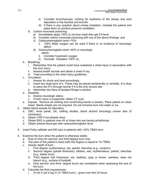 Trauma Guideline Manual - SUNY Upstate Medical University