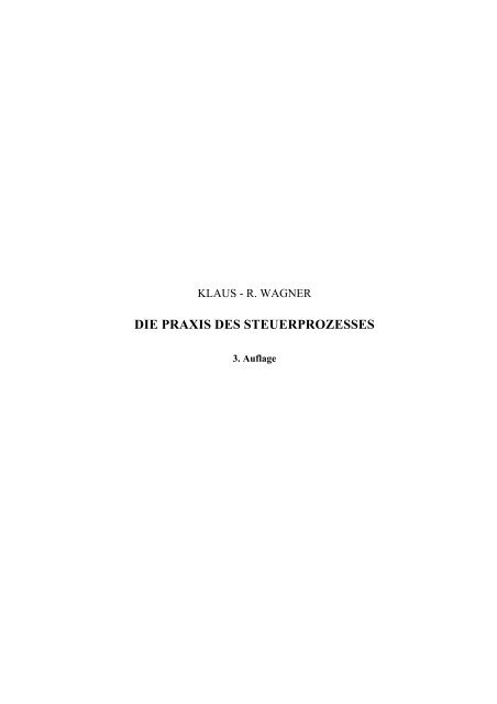 PDF Version des Buchs herunterladen - Dr. iur. Klaus-R. Wagner