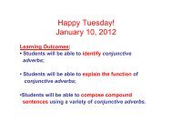 Conjunctive Adverbs