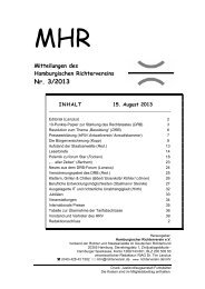 MHR 3/2013 online - Hamburgischer Richterverein