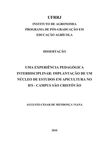 AUGUSTO CESAR DE MENDONÇA VIANA - Instituto de Agronomia ...