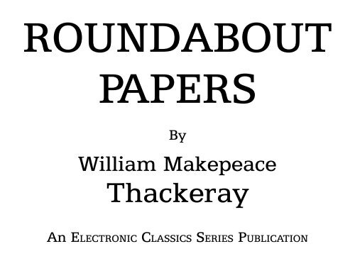 Roundabout Papers - Penn State University