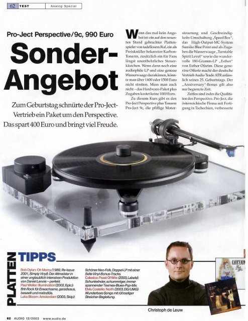 Pro-Ject Perspective/Qc, 990 Euro - Voice