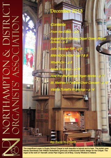 December 2013 PDF - Northampton & District Organists' Association