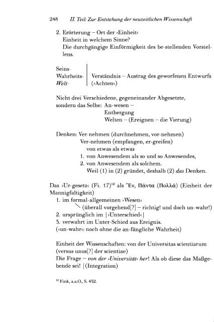 Leitgedanken zur Entstehung der Metaphysik, der ... - gesamtausgabe