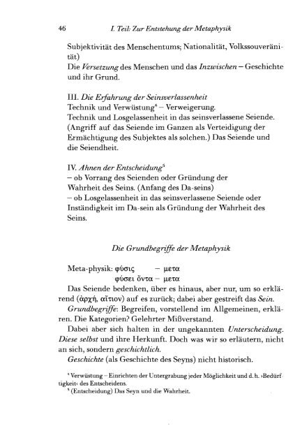 Leitgedanken zur Entstehung der Metaphysik, der ... - gesamtausgabe