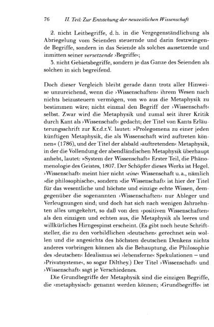 Leitgedanken zur Entstehung der Metaphysik, der ... - gesamtausgabe