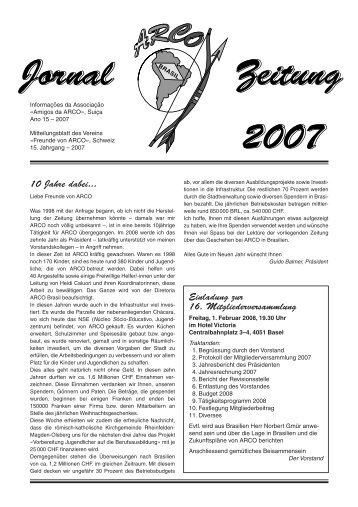 Jornal Zeitung 2004 2005 2007 - Freunde von ARCO