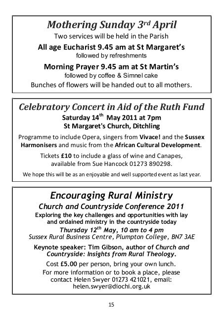 The Beacon April 2011 - Beacon Parish of Ditchling, Streat ...