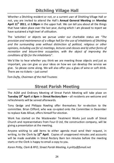 The Beacon April 2011 - Beacon Parish of Ditchling, Streat ...