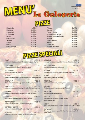 formato pdf - La Goloseria - Pizzeria Piadineria Giropizza Modena