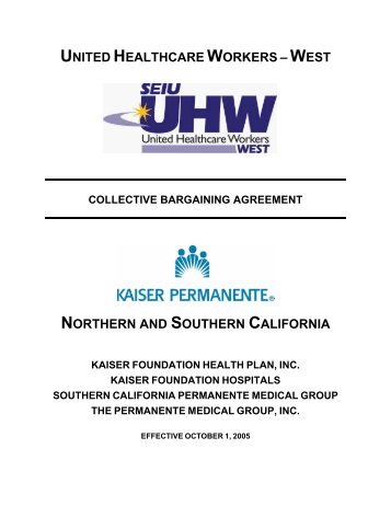 Collective bargaining agreement - Seiu-uhw