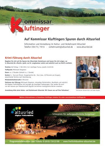 Auf Kommissar Kluftingers Spuren durch Altusried