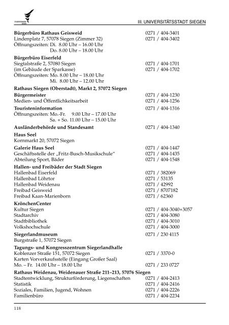 studieren in siegen