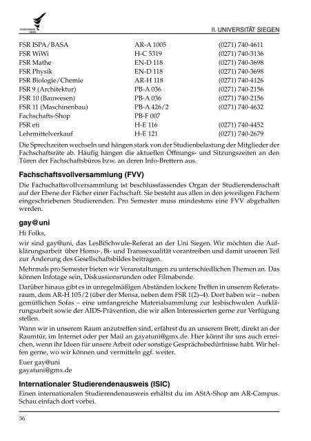 studieren in siegen