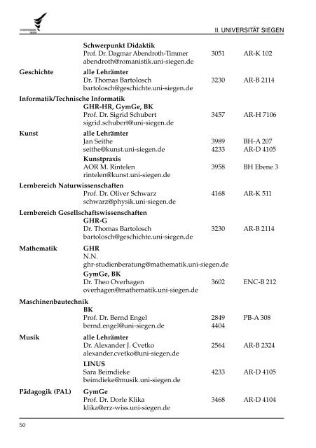 studieren in siegen