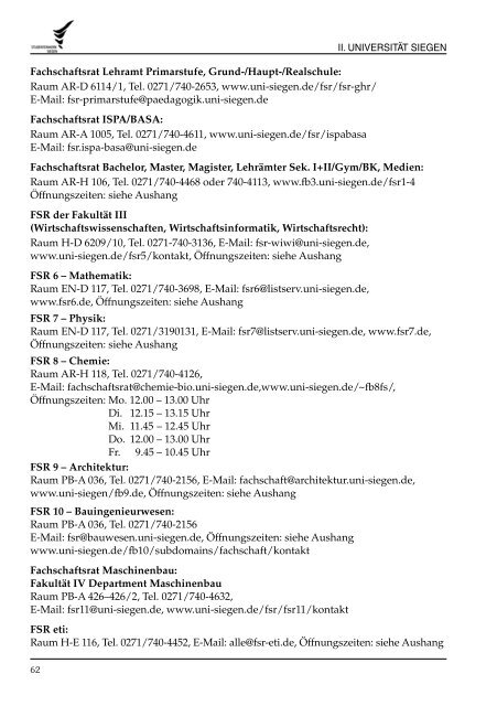 studieren in siegen