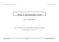 Tema 1: Introducción a Lisp - Dpto. Ciencias de la Computación e ...