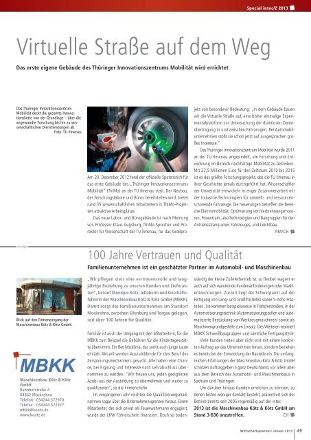 Ausgabe 01/13 - Wirtschaftsjournal