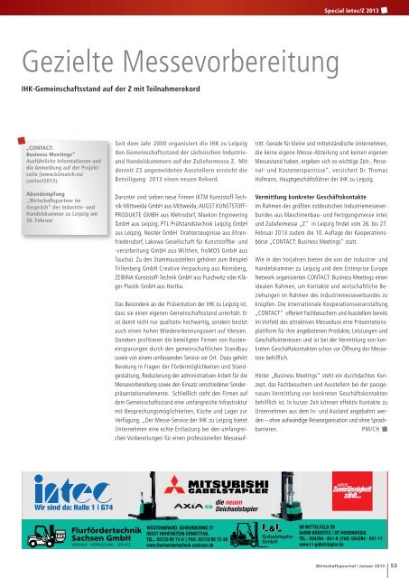 Ausgabe 01/13 - Wirtschaftsjournal