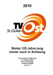 Jubiläumsschrift - Turnverein St.Gallen Ost