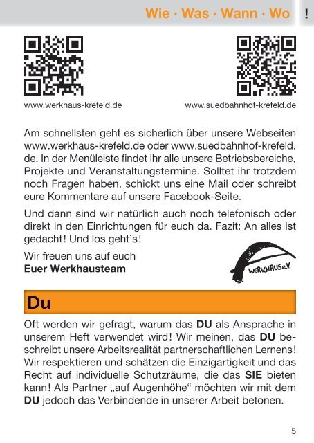 Programmheft 1/2014 - Werkhaus Krefeld