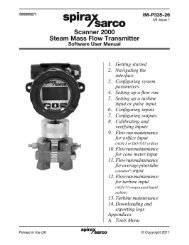 Scanner 2000 Steam Mass Flow Transmitter Software ... - Spirax Sarco